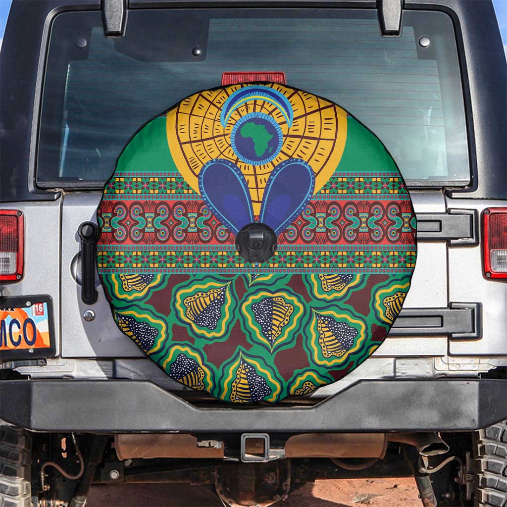 African Pattern Traditional Kanga Style Spare Tire Cover - Wonder Print Shop