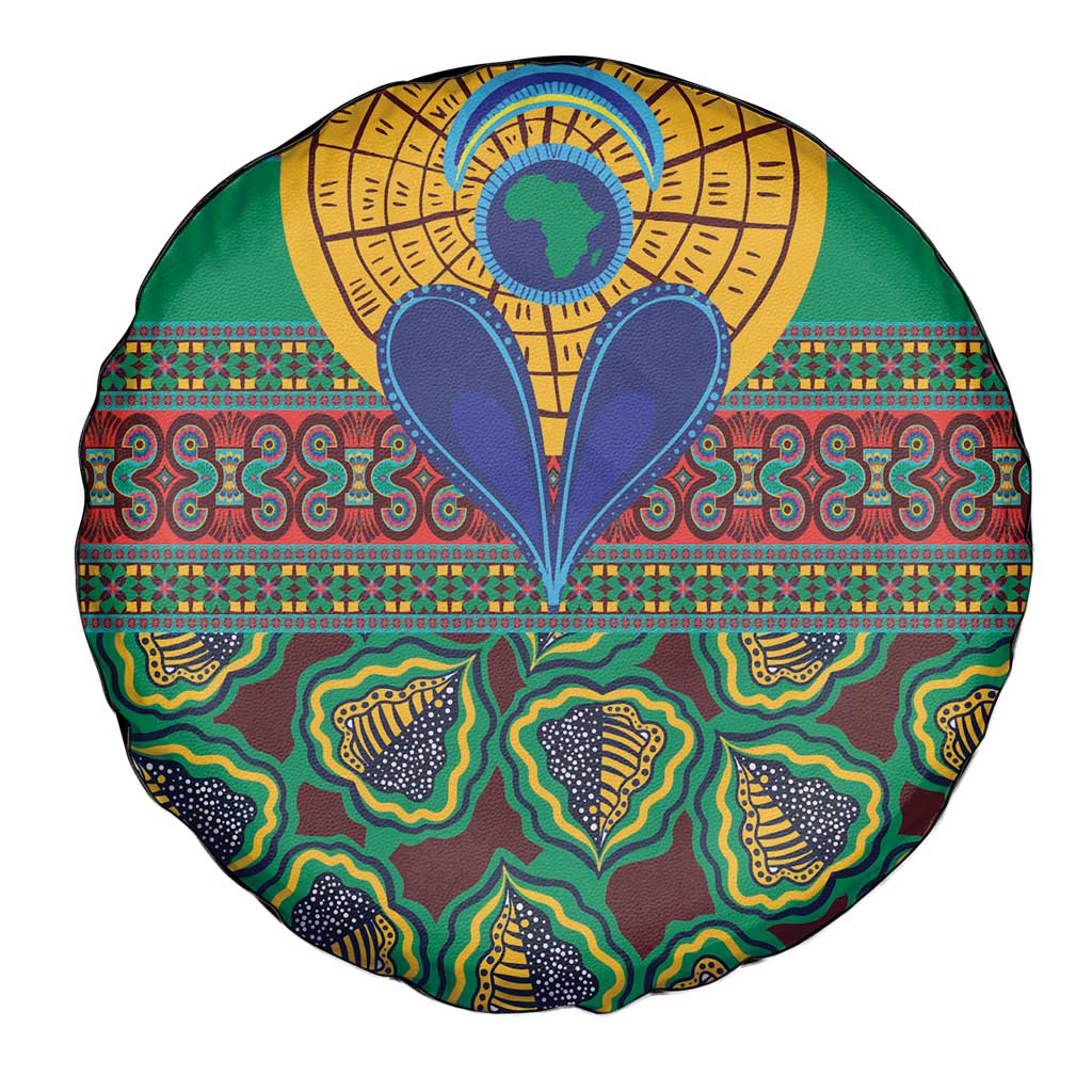 African Pattern Traditional Kanga Style Spare Tire Cover - Wonder Print Shop