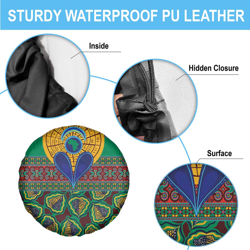 African Pattern Traditional Kanga Style Spare Tire Cover - Wonder Print Shop