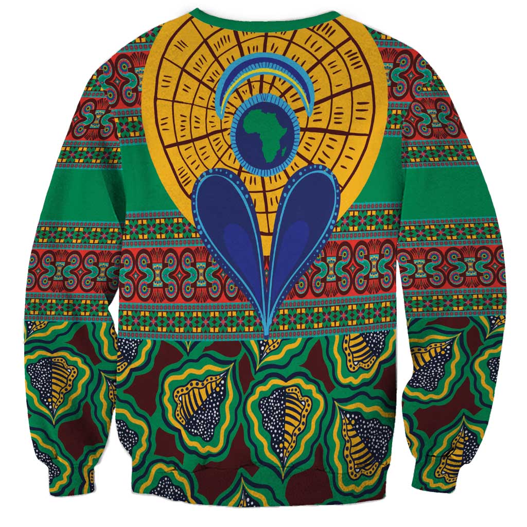 African Pattern Traditional Kanga Style Sweatshirt - Wonder Print Shop
