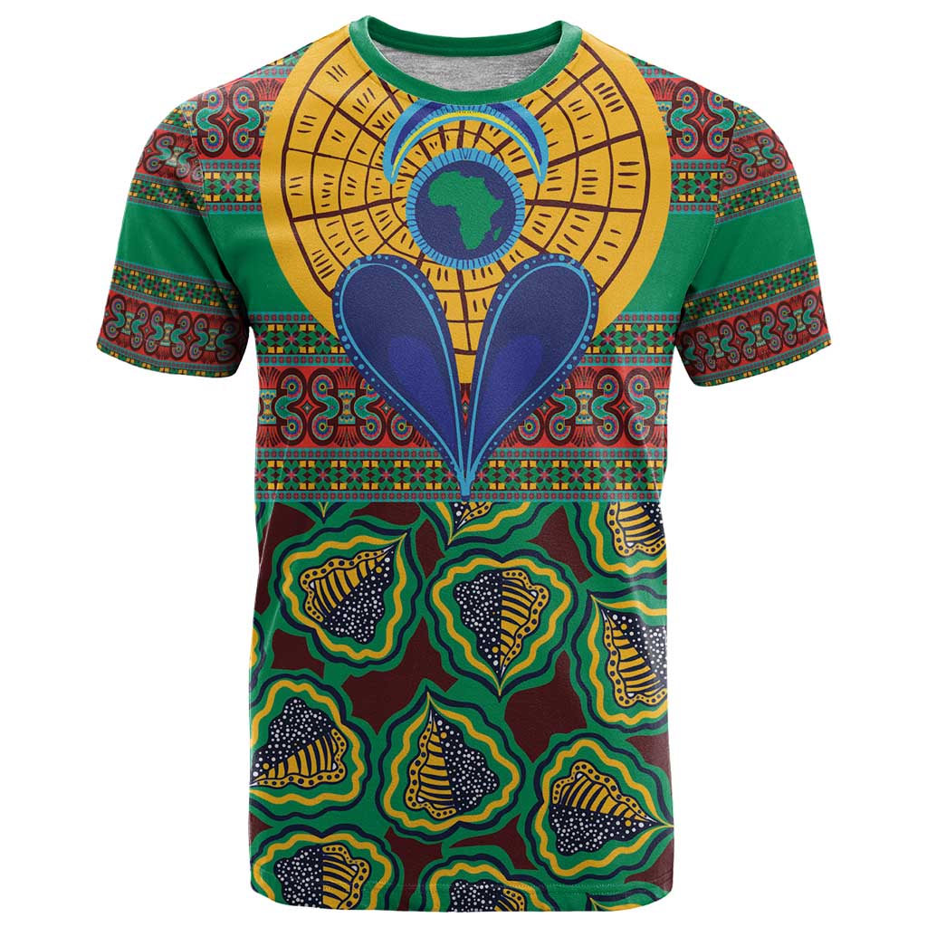 African Pattern Traditional Kanga Style T Shirt - Wonder Print Shop