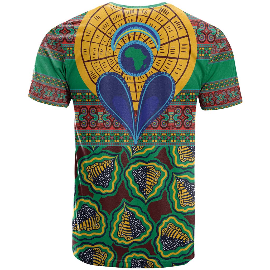 African Pattern Traditional Kanga Style T Shirt - Wonder Print Shop
