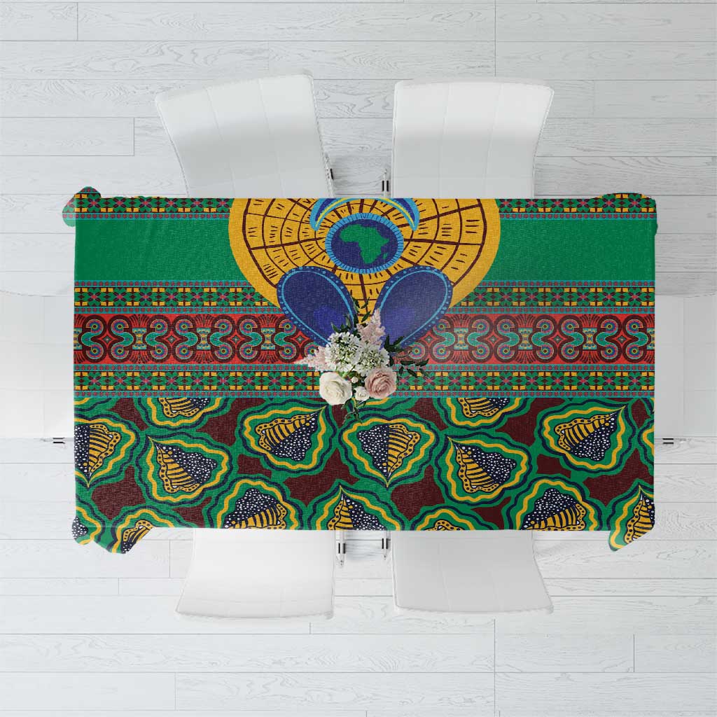 African Pattern Traditional Kanga Style Tablecloth - Wonder Print Shop