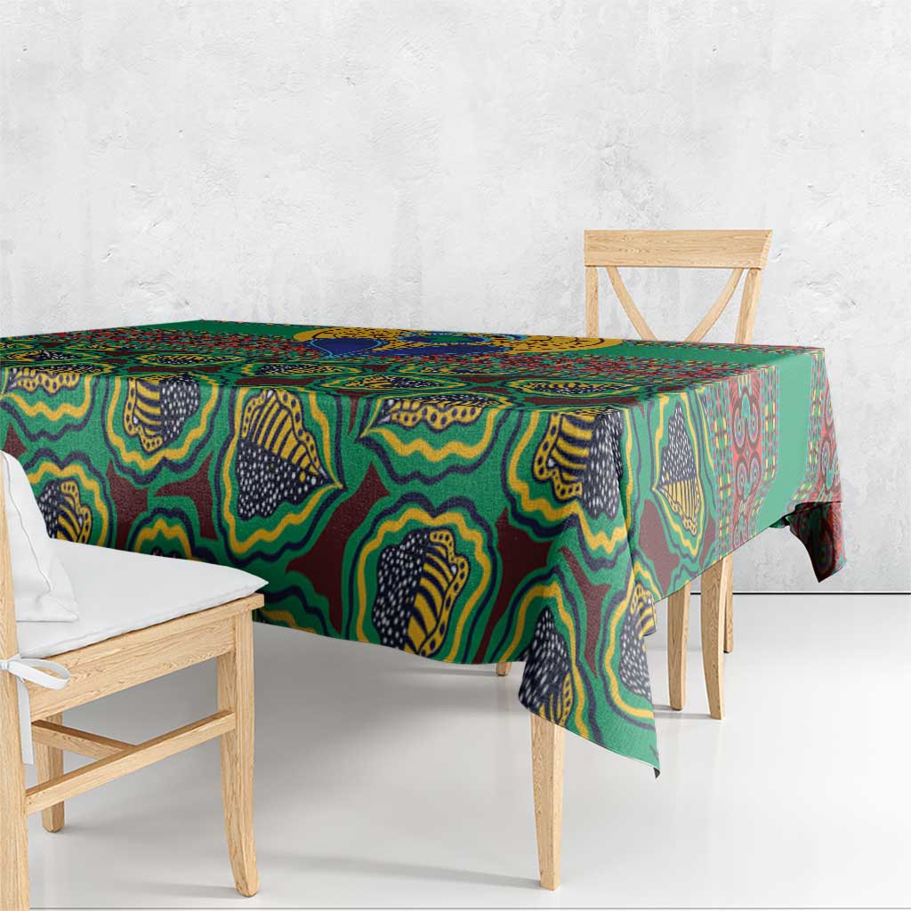 African Pattern Traditional Kanga Style Tablecloth - Wonder Print Shop