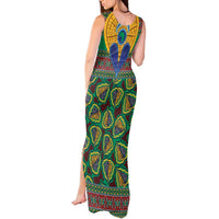 African Pattern Traditional Kanga Style Tank Maxi Dress - Wonder Print Shop
