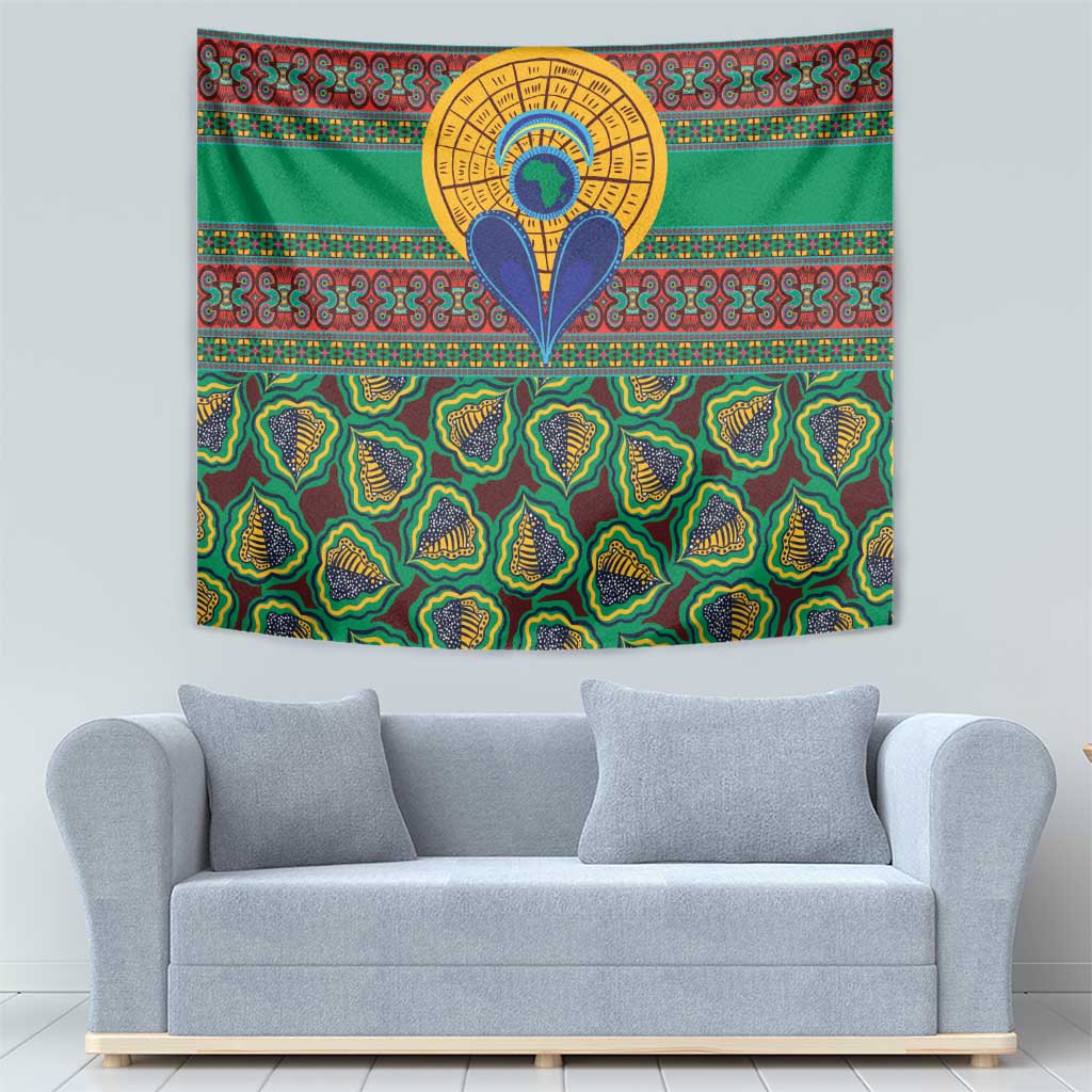 African Pattern Traditional Kanga Style Tapestry - Wonder Print Shop