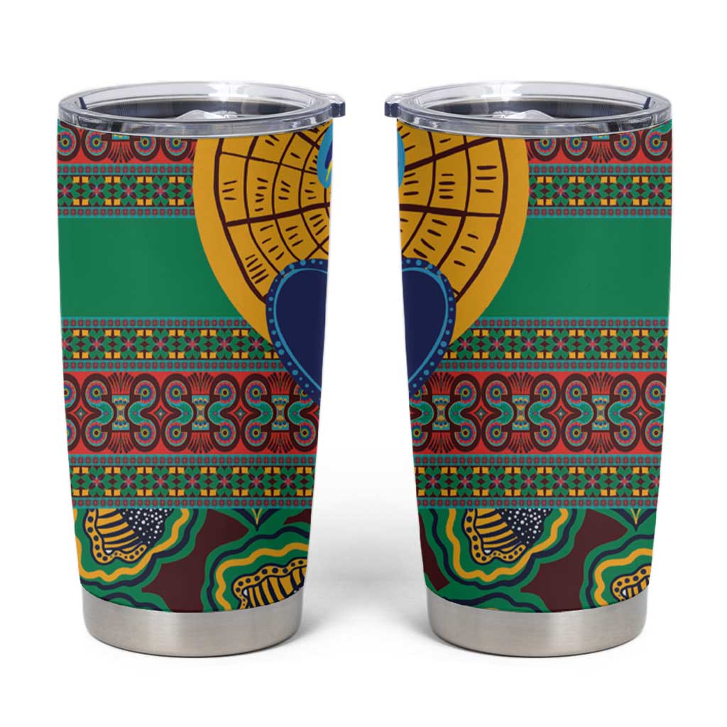 African Pattern Traditional Kanga Style Tumbler Cup - Wonder Print Shop