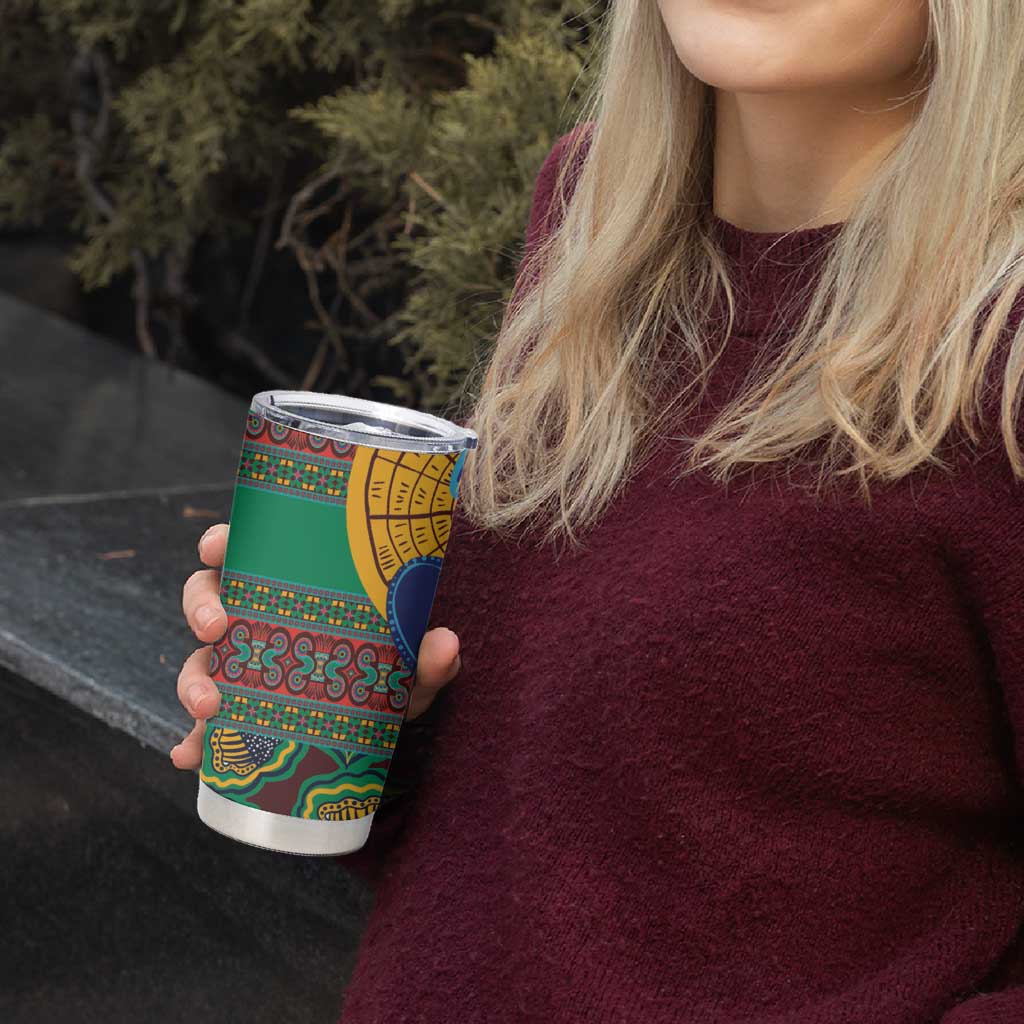 African Pattern Traditional Kanga Style Tumbler Cup - Wonder Print Shop