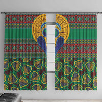 African Pattern Traditional Kanga Style Window Curtain - Wonder Print Shop