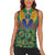 African Pattern Traditional Kanga Style Women Sleeveless Polo Shirt - Wonder Print Shop