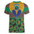 African Pattern Traditional Kanga Style Women V-Neck T-Shirt - Wonder Print Shop