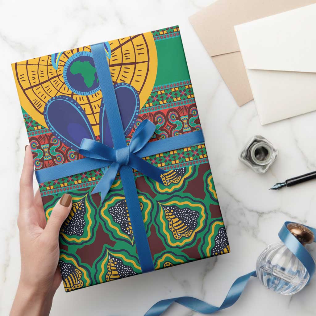 Africa Pattern Traditional Kanga Style Wrapping Paper - Wonder Print Shop