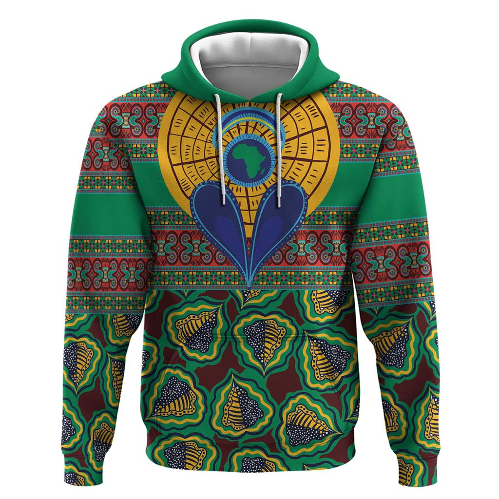 African Pattern Traditional Kanga Style Zip Hoodie - Wonder Print Shop