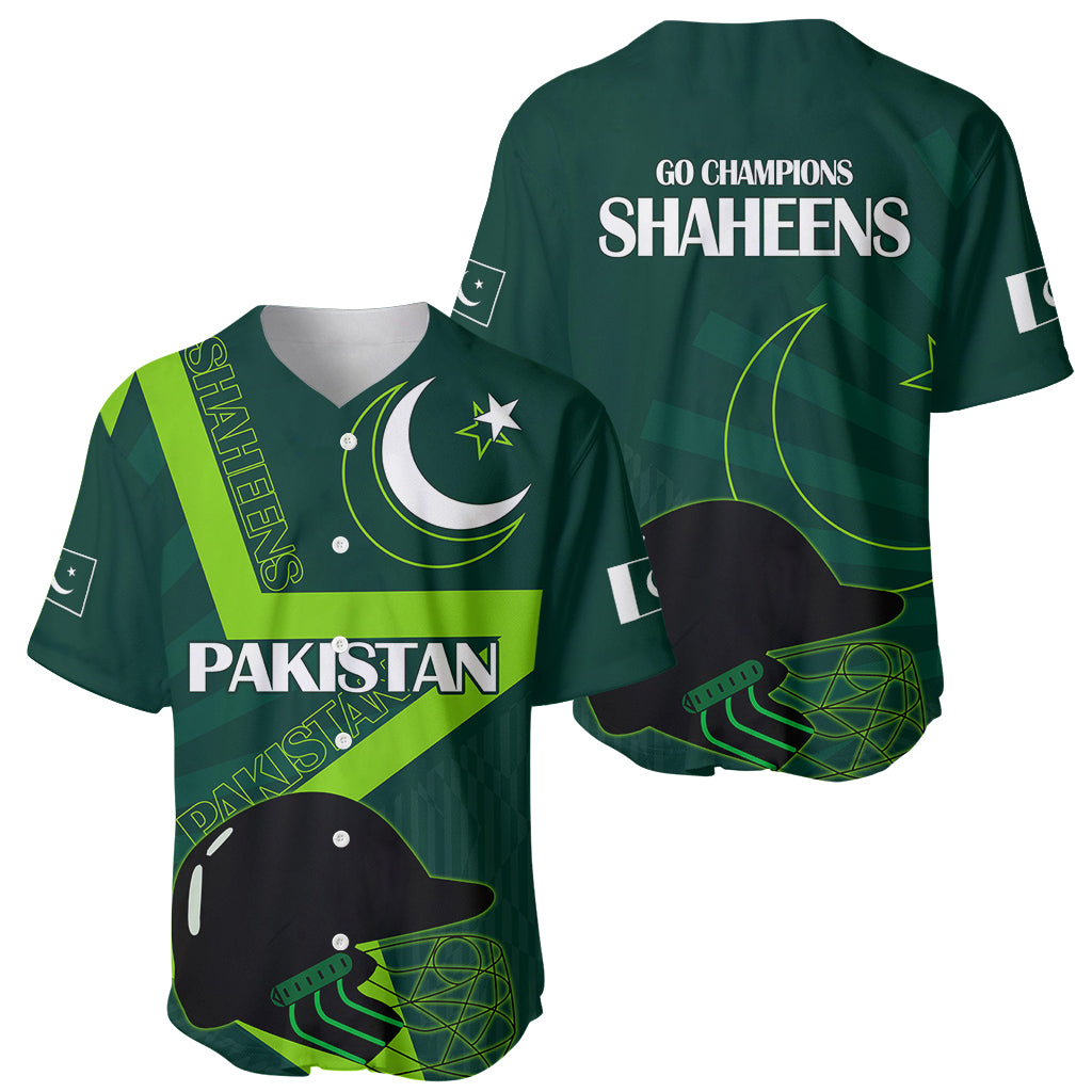 Pakistan Cricket Helmet Baseball Jersey Proud Shaheen Falcon Star and Crescent LT9 - Wonder Print Shop