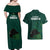 Pakistan Cricket Helmet Couples Matching Off Shoulder Maxi Dress and Hawaiian Shirt Proud Shaheen Falcon Star and Crescent LT9 - Wonder Print Shop