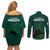 Pakistan Cricket Helmet Couples Matching Off Shoulder Short Dress and Long Sleeve Button Shirts Proud Shaheen Falcon Star and Crescent LT9 - Wonder Print Shop