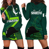 Pakistan Cricket Helmet Hoodie Dress Proud Shaheen Falcon Star and Crescent - Wonder Print Shop