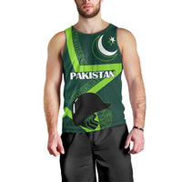 Pakistan Cricket Helmet Men Tank Top Proud Shaheen Falcon Star and Crescent - Wonder Print Shop