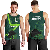 Pakistan Cricket Helmet Men Tank Top Proud Shaheen Falcon Star and Crescent - Wonder Print Shop