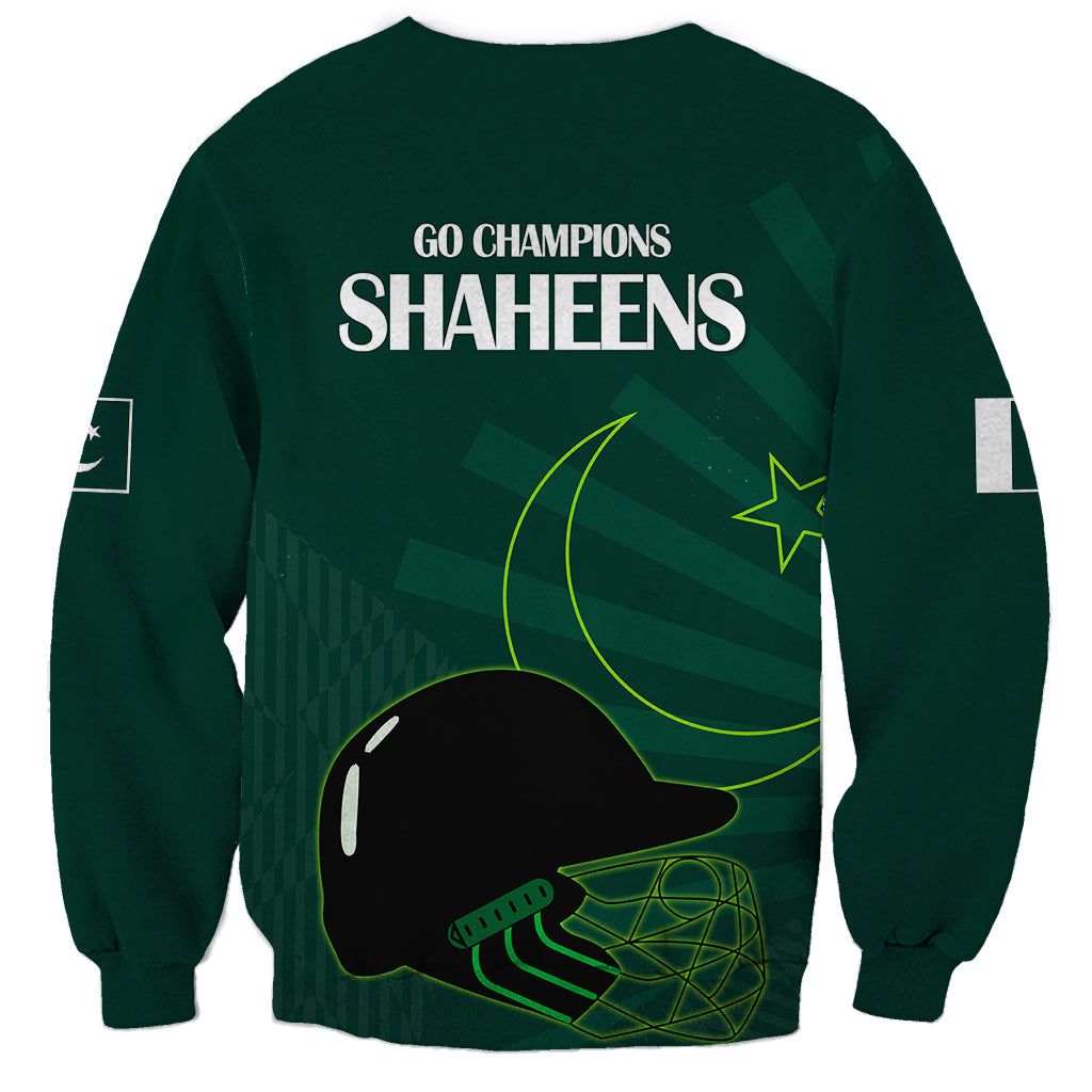 Pakistan Cricket Helmet Sweatshirt Proud Shaheen Falcon Star and Crescent - Wonder Print Shop