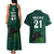 Custom Pakistan Cricket Helmet Couples Matching Tank Maxi Dress and Hawaiian Shirt Proud Shaheen Falcon Star and Crescent LT9 - Wonder Print Shop