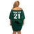 Custom Pakistan Cricket Helmet Family Matching Off Shoulder Short Dress and Hawaiian Shirt Proud Shaheen Falcon Star and Crescent LT9 - Wonder Print Shop