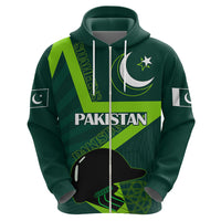 Custom Pakistan Cricket Helmet Hoodie Proud Shaheen Falcon Star and Crescent - Wonder Print Shop