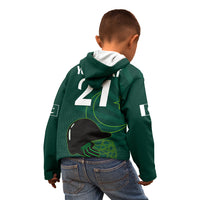 Custom Pakistan Cricket Helmet Kid Hoodie Proud Shaheen Falcon Star and Crescent - Wonder Print Shop