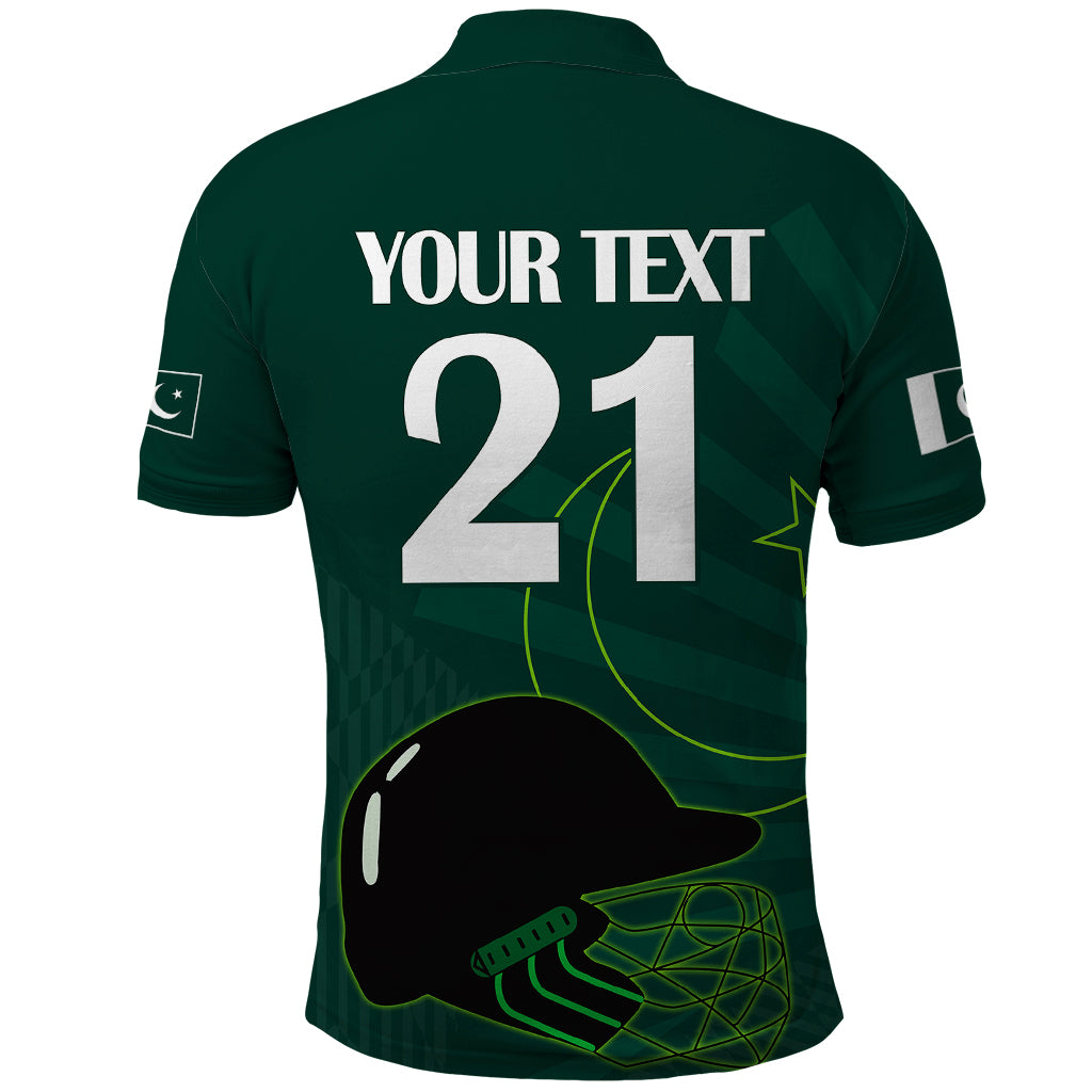 Custom Pakistan Cricket Helmet Polo Shirt Proud Shaheen Falcon Star and Crescent - Wonder Print Shop