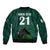 Custom Pakistan Cricket Helmet Sleeve Zip Bomber Jacket Proud Shaheen Falcon Star and Crescent - Wonder Print Shop
