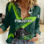 Custom Pakistan Cricket Helmet Women Casual Shirt Proud Shaheen Falcon Star and Crescent - Wonder Print Shop