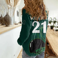 Custom Pakistan Cricket Helmet Women Casual Shirt Proud Shaheen Falcon Star and Crescent - Wonder Print Shop