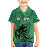 Pakistan Cricket Family Matching Long Sleeve Bodycon Dress and Hawaiian Shirt Go Falcon World Cup 2023 Sporty Style LT9 - Wonder Print Shop