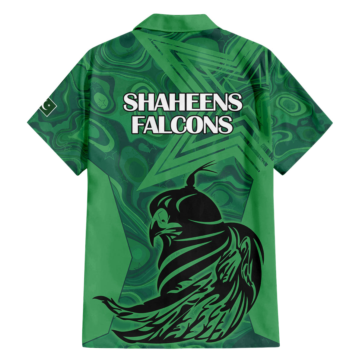 Pakistan Cricket Family Matching Off Shoulder Maxi Dress and Hawaiian Shirt Go Falcon World Cup 2023 Sporty Style LT9 - Wonder Print Shop