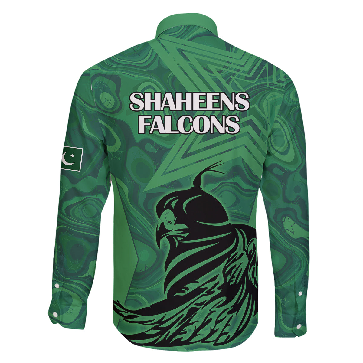 Pakistan Cricket Family Matching Off Shoulder Maxi Dress and Hawaiian Shirt Go Falcon World Cup 2023 Sporty Style LT9 - Wonder Print Shop