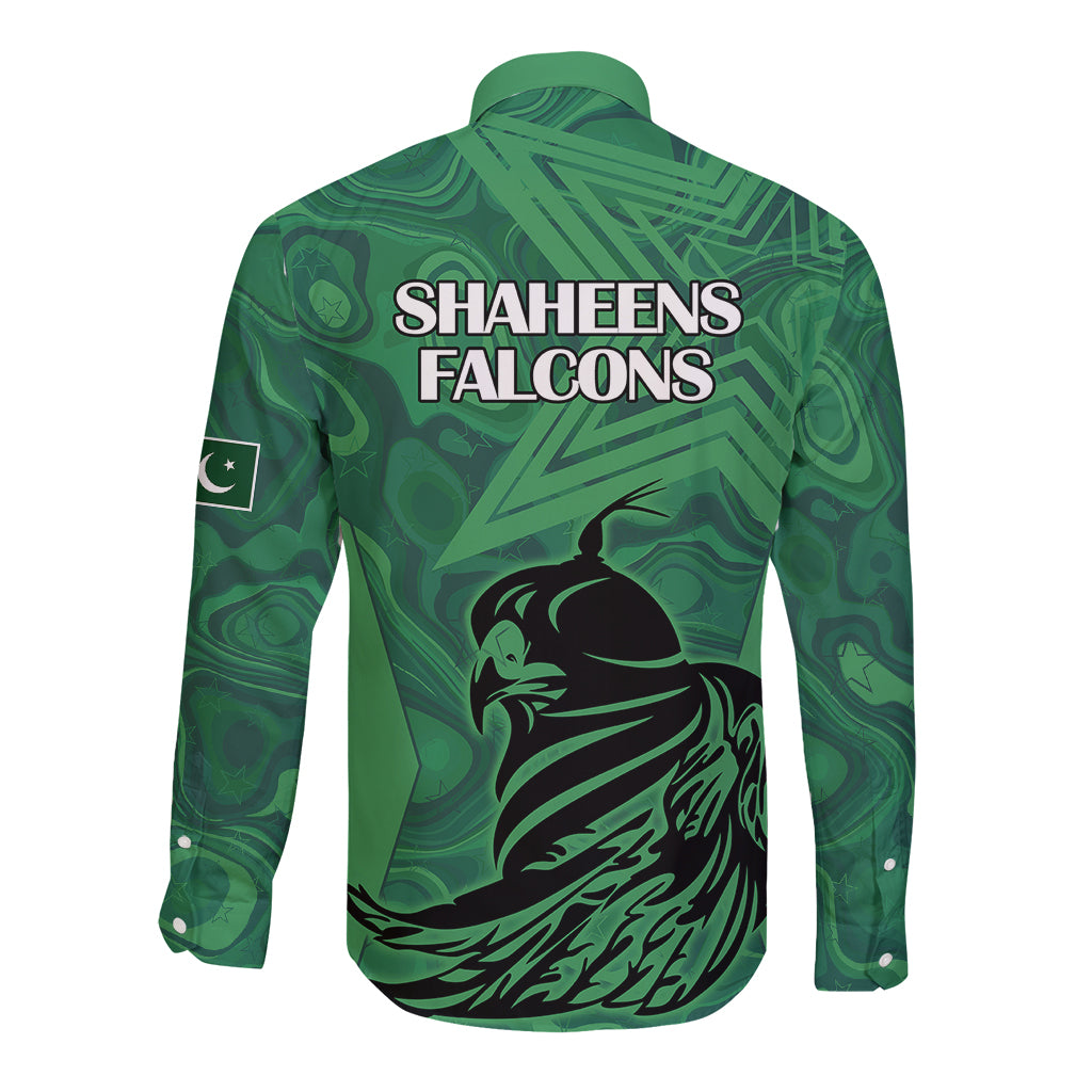 Pakistan Cricket Long Sleeve Button Shirt Go Falcon World Cup 2023 Sporty Style - Wonder Print Shop