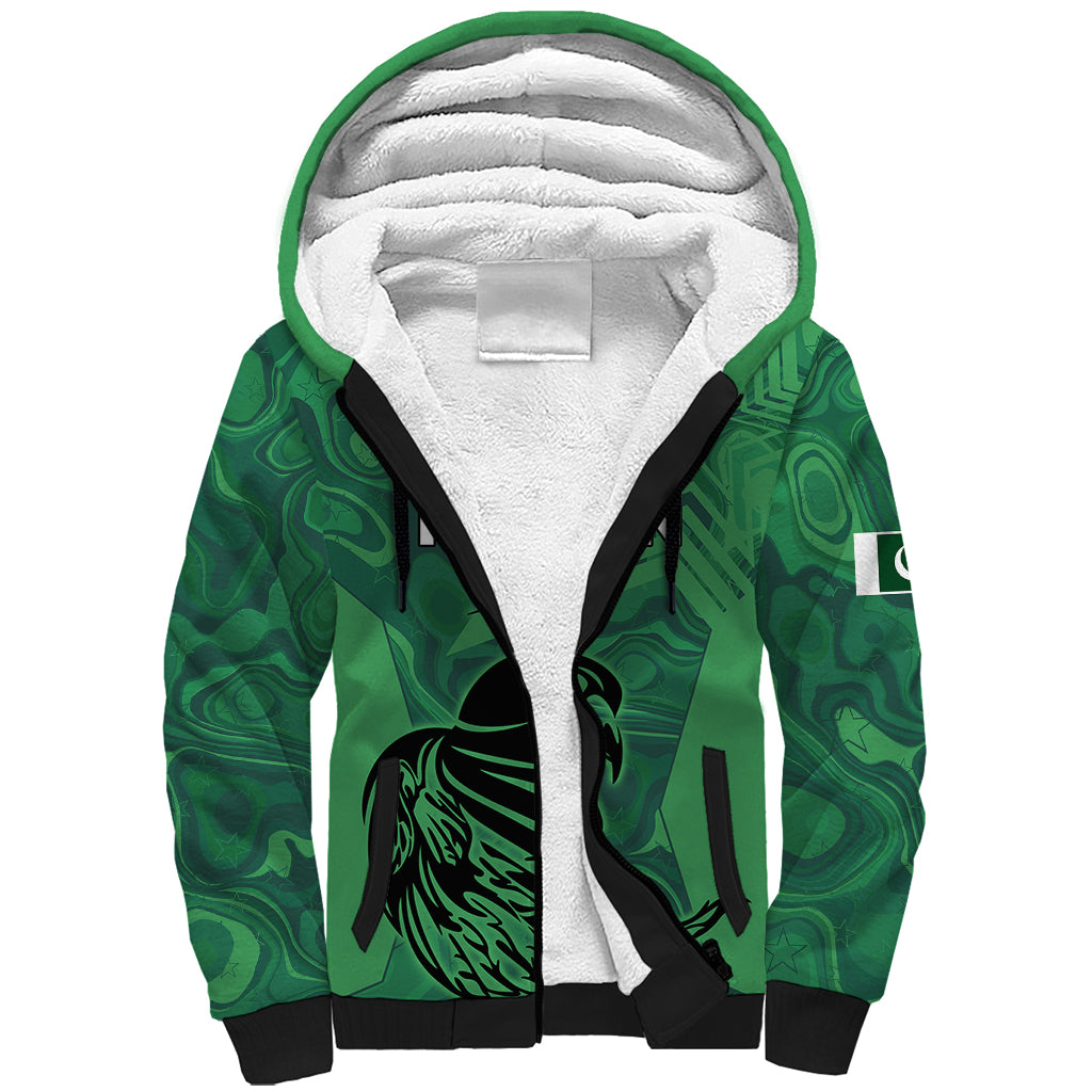 Pakistan Cricket Sherpa Hoodie Go Falcon World Cup 2023 Sporty Style - Wonder Print Shop