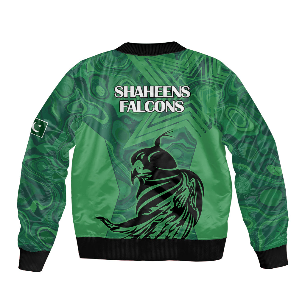 Pakistan Cricket Sleeve Zip Bomber Jacket Go Falcon World Cup 2023 Sporty Style - Wonder Print Shop