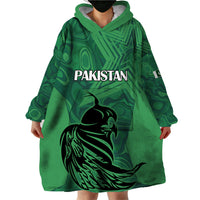 Pakistan Cricket Wearable Blanket Hoodie Go Falcon World Cup 2023 Sporty Style - Wonder Print Shop