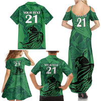Custom Pakistan Cricket Family Matching Summer Maxi Dress and Hawaiian Shirt Go Falcon World Cup 2023 Sporty Style - Wonder Print Shop