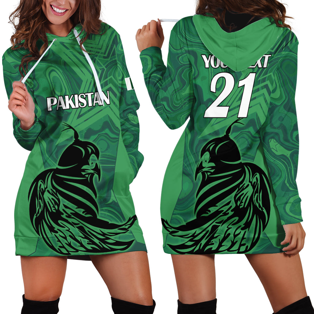 Custom Pakistan Cricket Hoodie Dress Go Falcon World Cup 2023 Sporty Style - Wonder Print Shop
