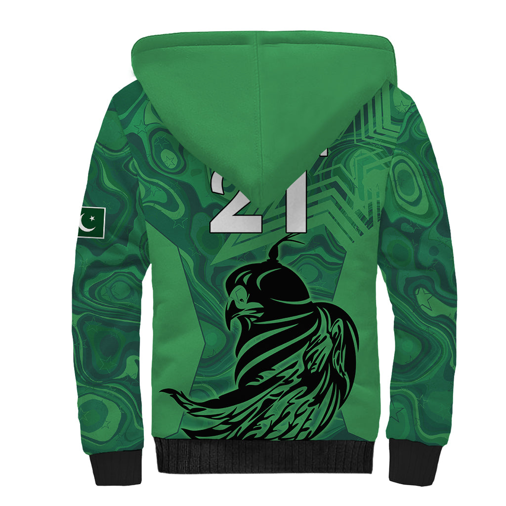 Custom Pakistan Cricket Sherpa Hoodie Go Falcon World Cup 2023 Sporty Style - Wonder Print Shop