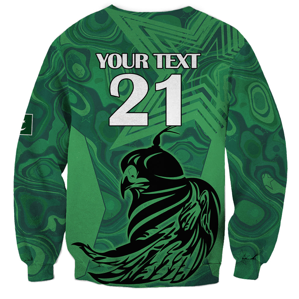 Custom Pakistan Cricket Sweatshirt Go Falcon World Cup 2023 Sporty Style - Wonder Print Shop