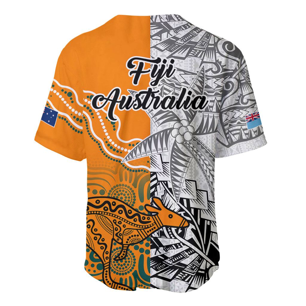 Fiji Australia Rugby Baseball Jersey World Cup 2023 Polynesia Tapa Mixed Indigenous Aboriginal LT9 - Wonder Print Shop