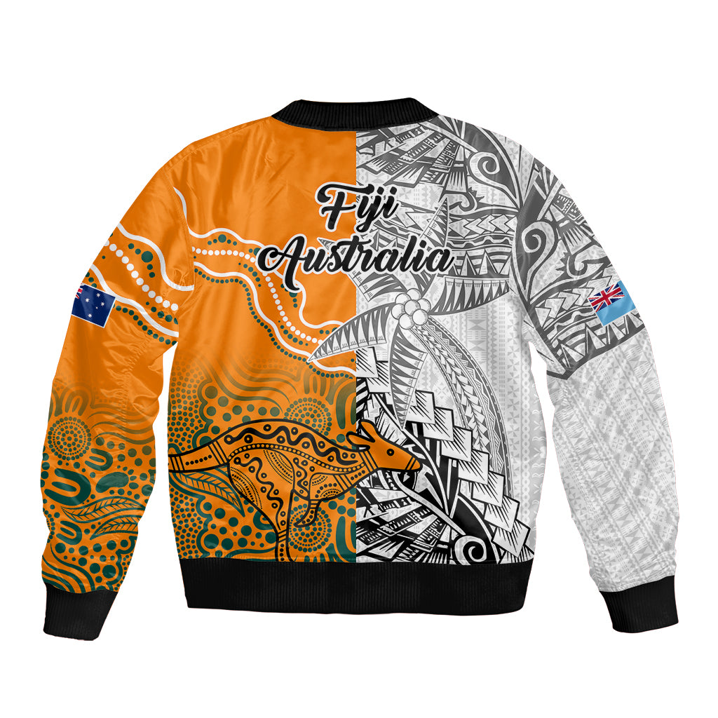 Fiji Australia Rugby Bomber Jacket World Cup 2023 Polynesia Tapa Mixed Indigenous Aboriginal LT9 - Wonder Print Shop
