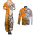 Fiji Australia Rugby Couples Matching Summer Maxi Dress and Long Sleeve Button Shirts World Cup 2023 Polynesia Tapa Mixed Indigenous Aboriginal LT9 - Wonder Print Shop