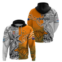 Fiji Australia Rugby Hoodie World Cup 2023 Polynesia Tapa Mixed Indigenous Aboriginal - Wonder Print Shop