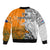 Fiji Australia Rugby Sleeve Zip Bomber Jacket World Cup 2023 Polynesia Tapa Mixed Indigenous Aboriginal - Wonder Print Shop