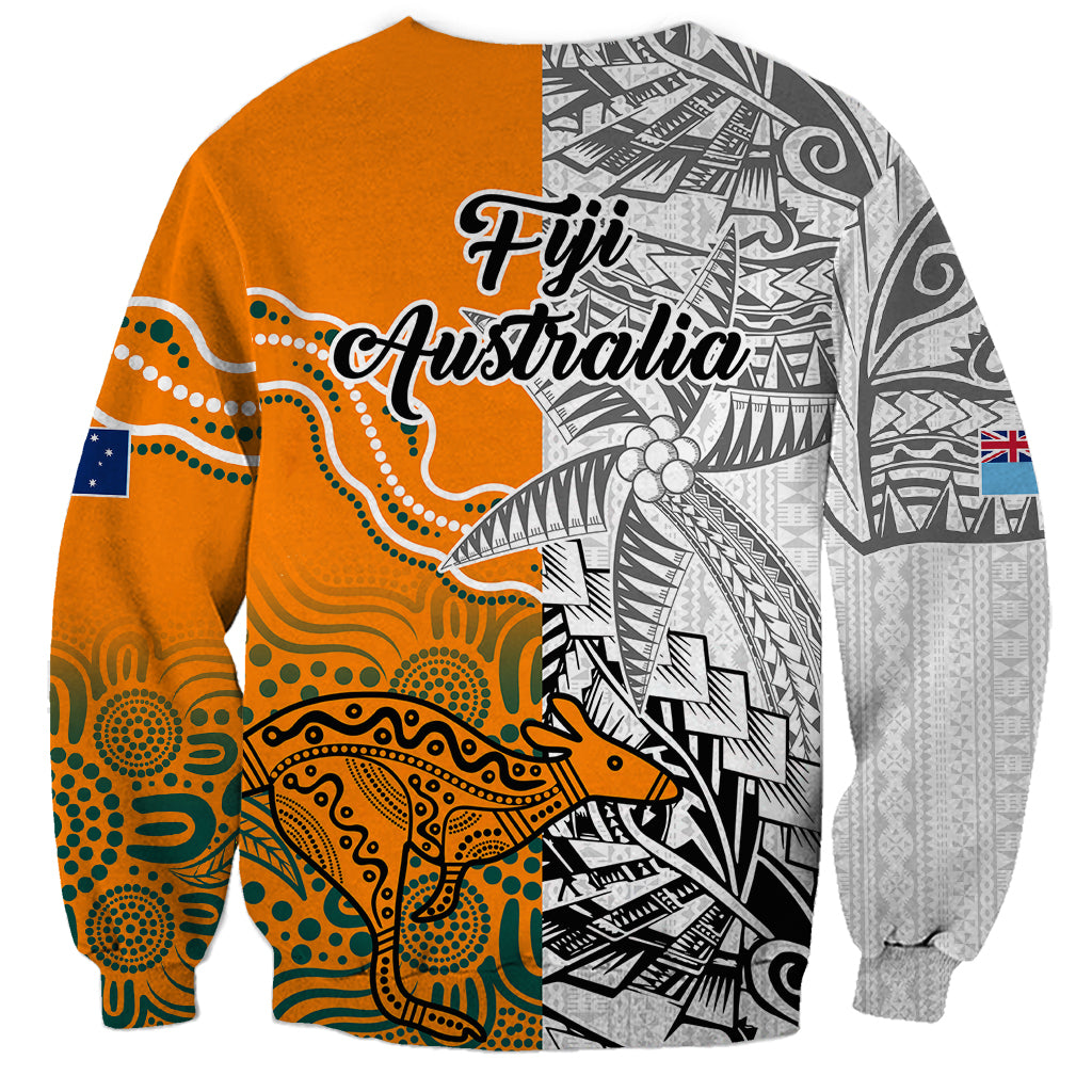 Fiji Australia Rugby Sweatshirt World Cup 2023 Polynesia Tapa Mixed Indigenous Aboriginal - Wonder Print Shop