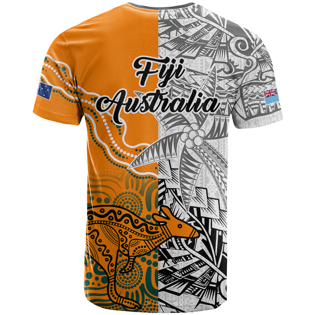 Fiji Australia Rugby T Shirt World Cup 2023 Polynesia Tapa Mixed Indigenous Aboriginal - Wonder Print Shop